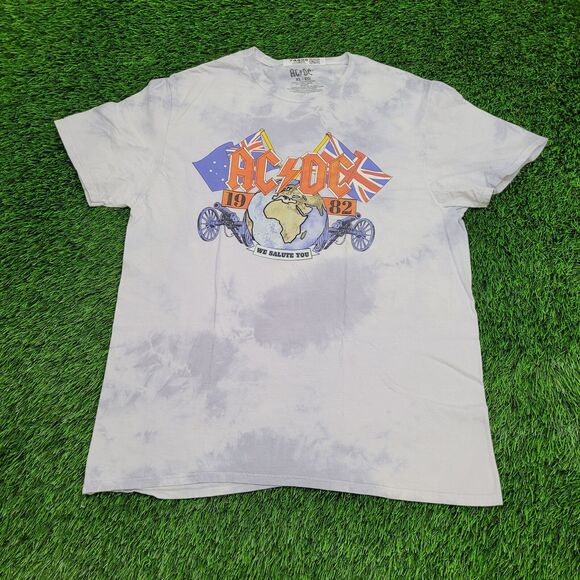 ACDC Shirt L/XL 22x28 Gray We-Salute-You - Picture 1 of 12